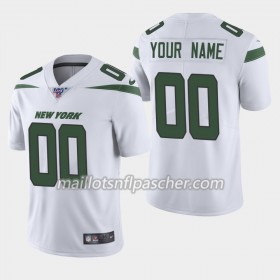 Maillot New York Jets Custom Nike Blanc 100th - Homme